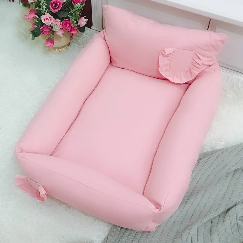 Sofá cama para mascotas, cama para perros y gatos pequeños y medianos, cama para cachorros con funda lavable extraíble, cama para perros de refuerzo, fondo antideslizante - imagen 4