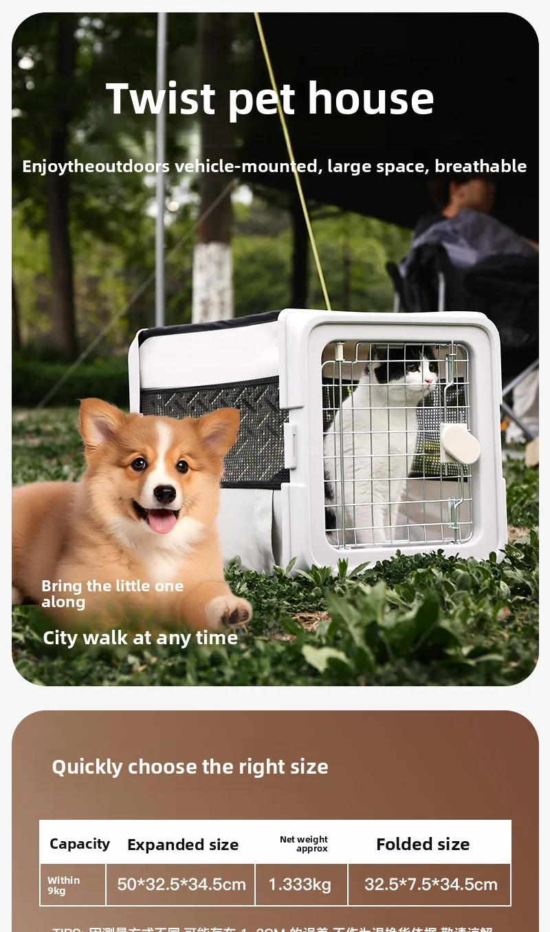 Jaula plegable de tela Oxford para perros y gatos