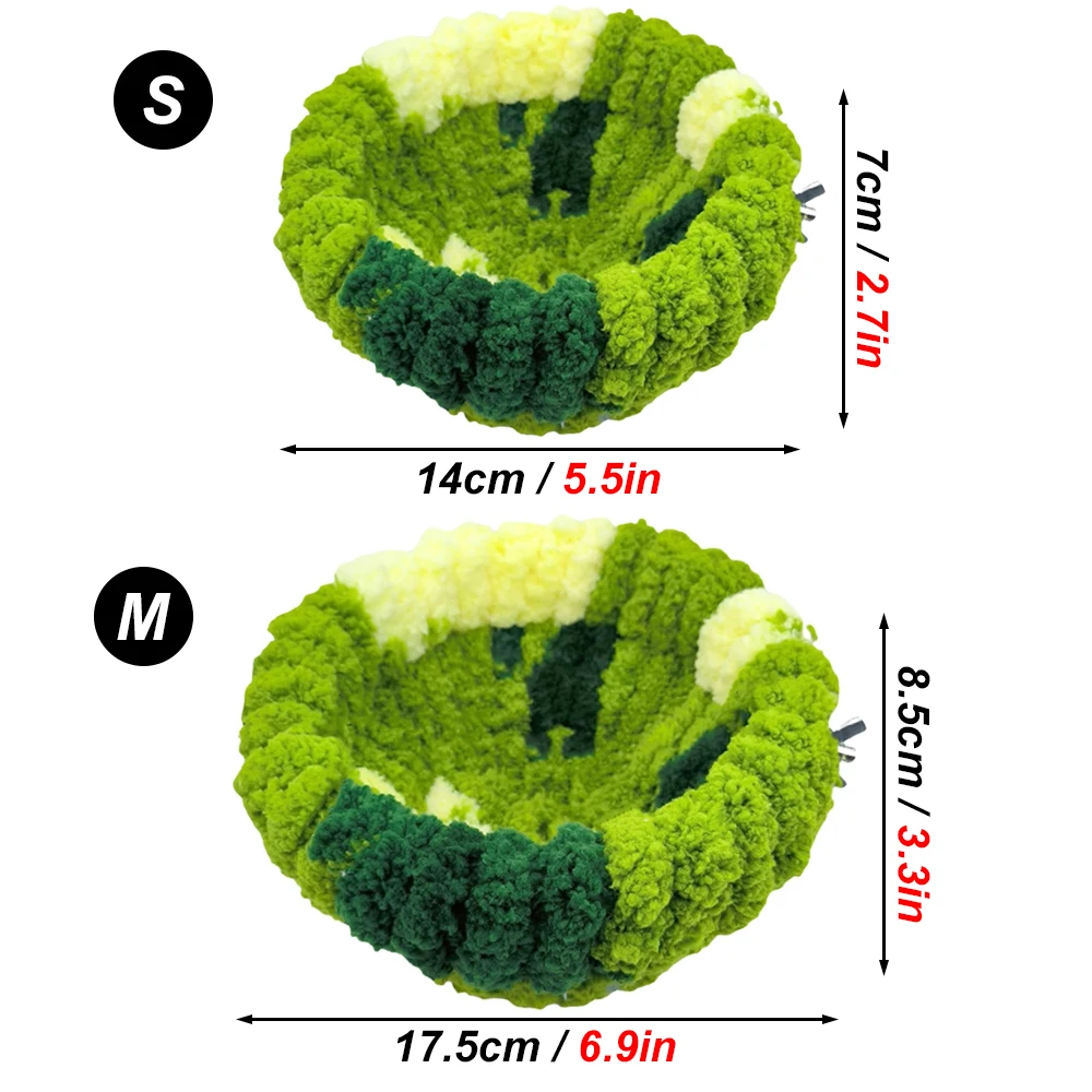 Nido de Pájaro cálido y acogedor para otoño e invierno, loro de peluche, cama redonda para dormir, casa de juguete para animales pequeños, accesorios para jaula de loros y pájaros - imagen 3