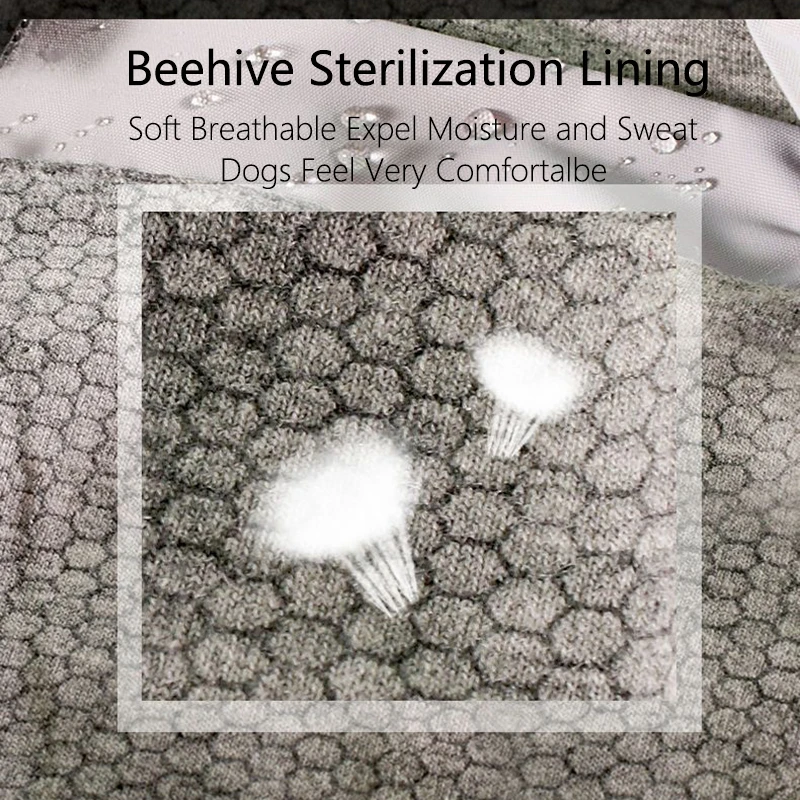 Chubasquero para perros grandes, suave, transpirable, a prueba de nieve, a prueba de viento, chaqueta de lluvia para mascotas, abrigo impermeable de seguridad para perros al aire libre con piernas - imagen 3