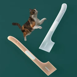 Cuchara para conservas de mascotas, cuchara de alimentación para perros y gatos, raspador de comida para gatos, cucharas con asas largas, pala alimentadora, suministros para mascotas, 1 ud.