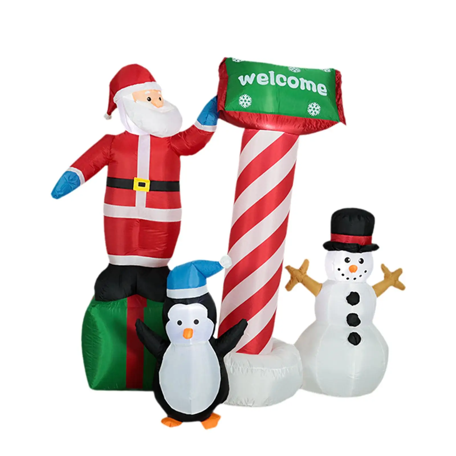 Christmas Inflatables Santa Claus Decoration,Funny,with Built in LED,Xmas Decor,Inflatable Snowman Penguin for Holiday,Xmas,Lawn