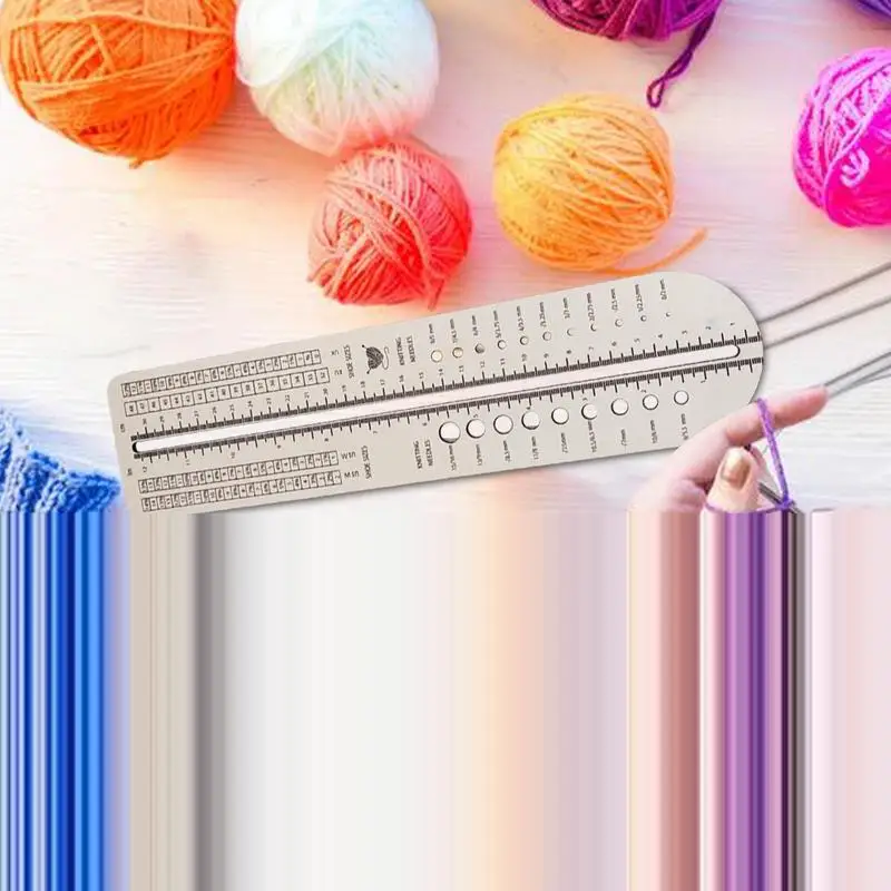 Medidor de calcetines para tejer calcetines, herramienta de medición de madera, medidor de calcetines portátil para proyectos de costura, regla de tamaño ligera - imagen 2