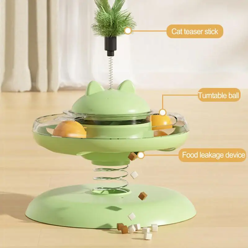 Bolas de juguete para gatos, dispensador interactivo de comida para gatos, juguete dispensador de comida para gatos con alambre de acero para gatos grandes, medianos y pequeños - imagen 2