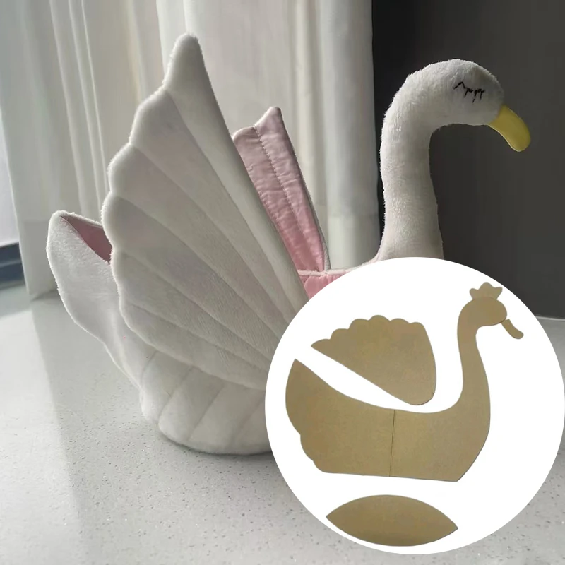 Regla de plantilla de cesta de almacenamiento de escritorio Swan, herramienta de rastreo de retazos de costura, plantilla de patrón de costura reutilizable - imagen 5