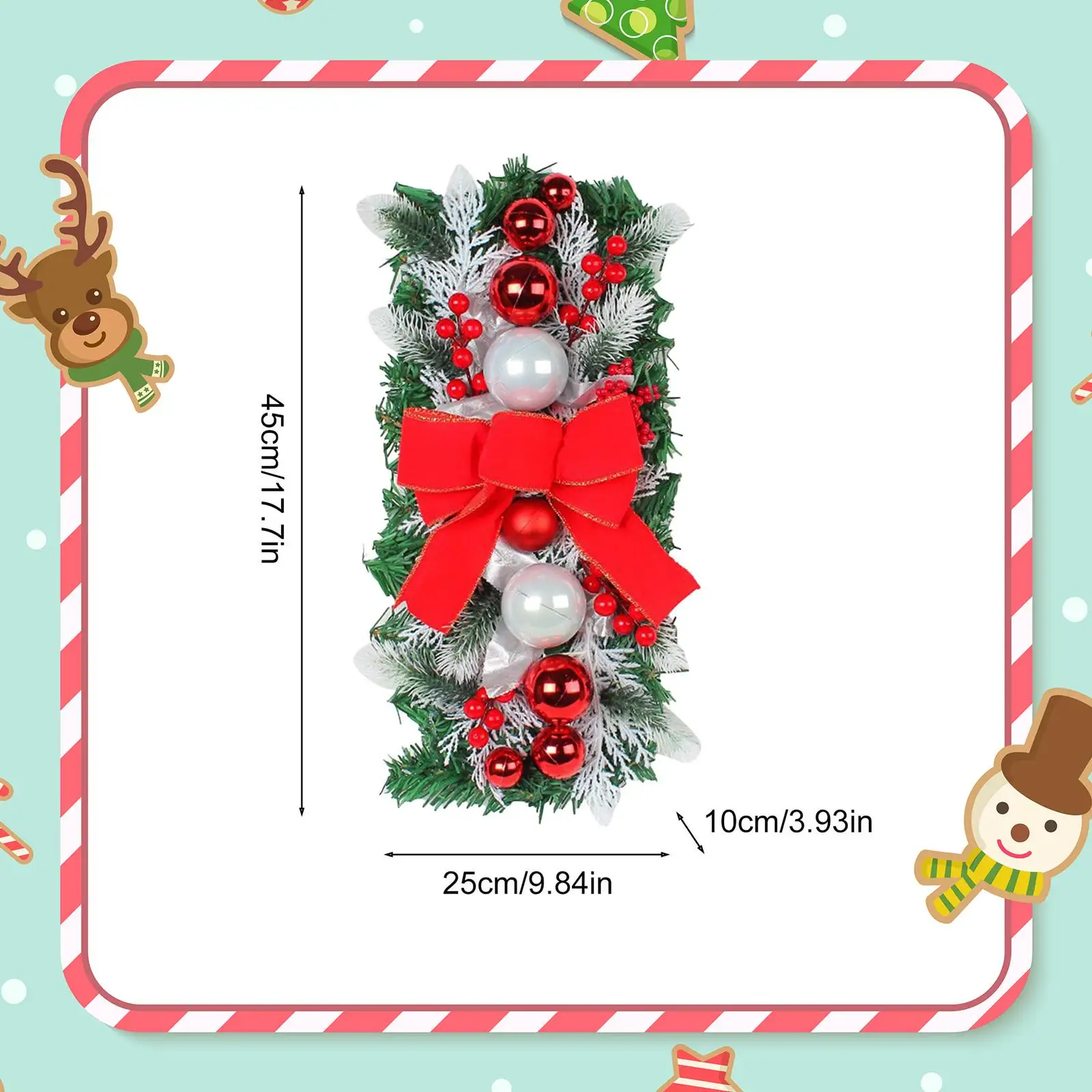 Christmas Stair Swag Office Indoor Thanksgiving Ornament Xmas Home Door Stair Garland