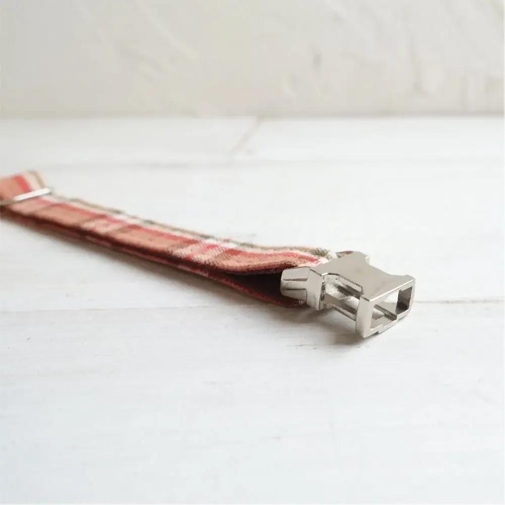 Collar de gato personalizado con grabado gratuito, correa para mascotas a juego, hebilla de Metal de contactos personalizados, Collar pequeño para mascotas a cuadros rojos - imagen 3