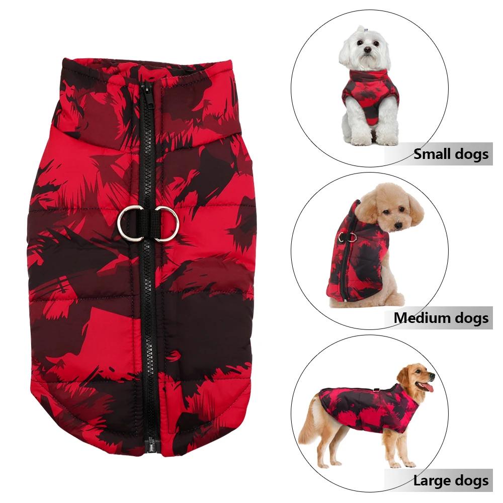 Ropa de invierno para perros, chaqueta cálida para mascotas Bulldog Francés, abrigo, ropa impermeable para perros, chaleco para perros pequeños, medianos y grandes - imagen 4