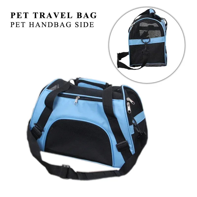 Sacos de transporte portátil para cães e gatos, malha respirável, sacos de transporte para cães pequenos, dobrável, bolsa de viagem para animais de estimação, transporte - imagen 3