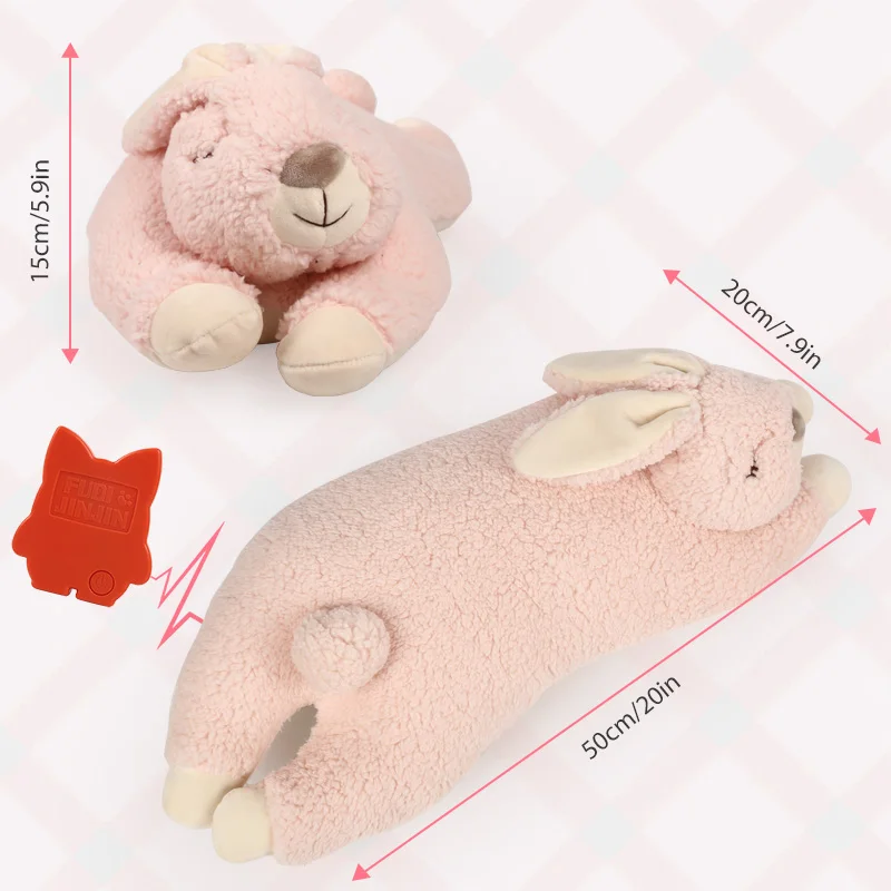 Peluche conejo con latido para perros y gatos – Ayuda al sueño - imagen 3
