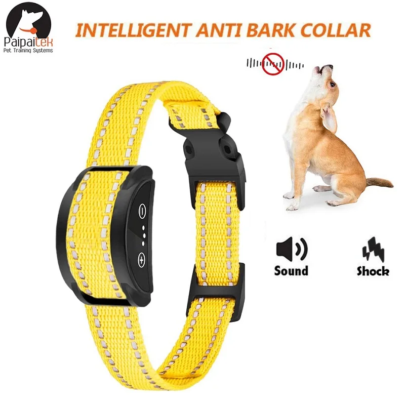 Collar eléctrico antiladridos para perros, dispositivo automático antiladridos para perros, Collar de entrenamiento impermeable recargable para dejar de ladrar perros