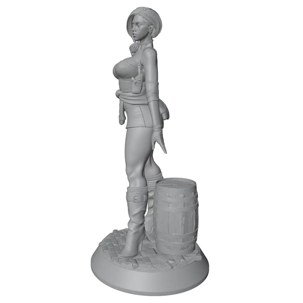 Miniatura de guerrera femenina en resina 1/24 para modelismo - imagen 2