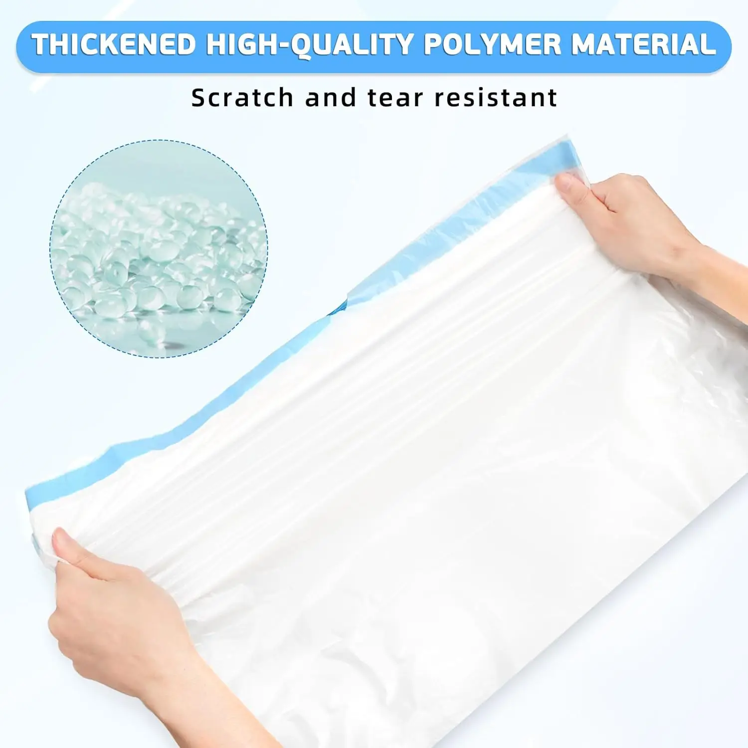 6 rollos de bolsas para excrementos de mascotas para Neakasa M1, inodoro inteligente para gatos, caja de arena para gatos, bolsa de basura con cordón, almacenamiento grueso, bolsas para excrementos de gatos - imagen 3