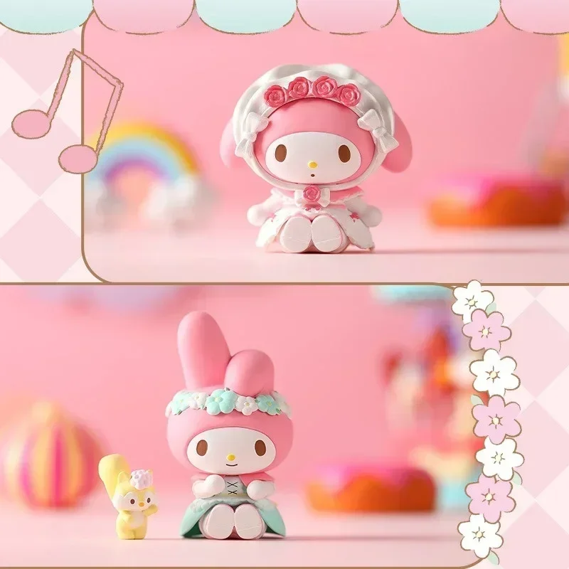 Caja ciega Sanrio con temática para fiesta de té, Piquenique Morango My Melody, estatuilla hecha a mano, decoración bonita, juguete para regalo coleccionable Premium