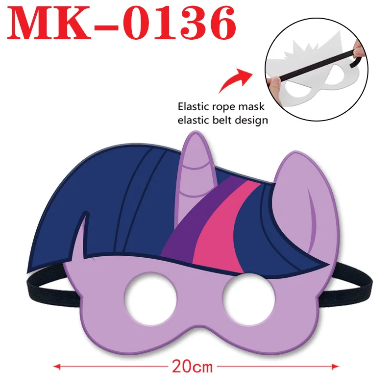 Máscaras Kawaii de My Little Pony, figura de Anime, Rarity Twilight Sparkle Rainbow Dash Pinkie Pie, máscara de Cosplay, disfraz de Halloween, juguete de utilería - imagen 2