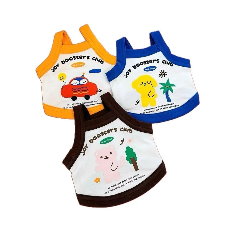 Camisola contrastante para primavera/verano para mascotas, camisola para perros pequeños, Top para primavera/verano, ropa para cachorros de peluche y gatos pequeños - imagen 5