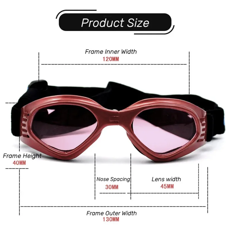 Gafas de sol para perros pequeños, gafas de sol en forma de corazón, protección UV, a prueba de viento, accesorios de aseo para mascotas, 1 ud. - imagen 5