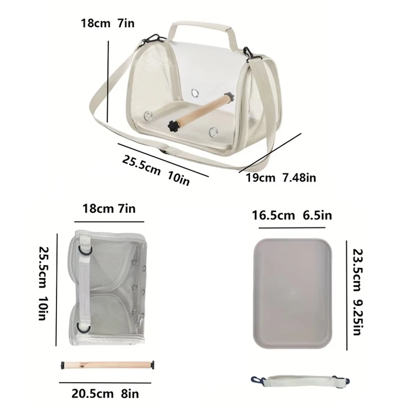 Bolsa de viaje transpirable para pájaros y mascotas pequeñas - imagen 2