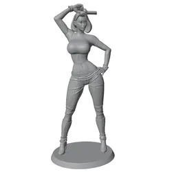 Figura de guerrero en resina gris decorativa – Lista para exponer
