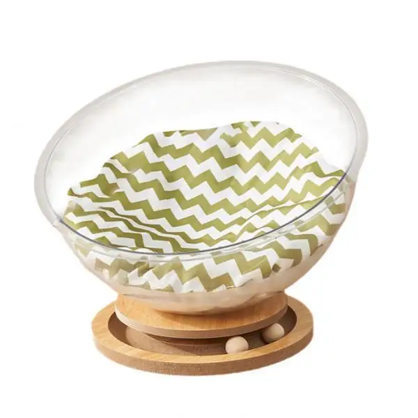 Space Capsule Cat Bed with Cushion Stable Four Season Easy to Clean Clear Cat Furniture Pet Bed Cat Nest for Cat Kitty Kitten