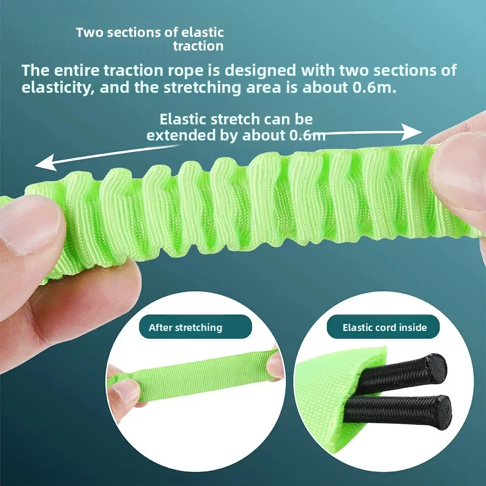 Correa elástica para perros, correa antisudor para perros Sprint con hebilla de seguridad para coche, suave cerca de cuerpo lejano, doble agarre, suministros de accesorios para perros - imagen 5