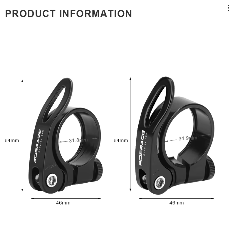 Abrazadera de aluminio para tija de sillín de bicicleta - imagen 5