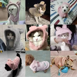 Abrigo con capucha para gatos Sphynx y perros pequeños