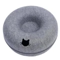 Dark gray cat head