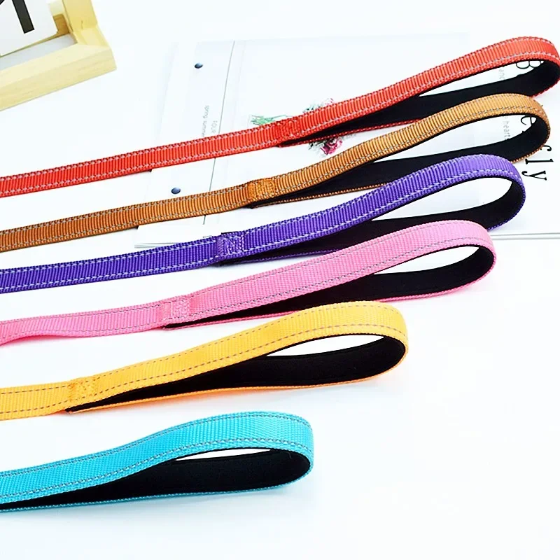 Correa para perro, cadena reflectante para perros, correa de cuerda de nailon de 120cm para caminar, cadena antipérdida para mascotas, mango cómodo, correas para perros - imagen 5