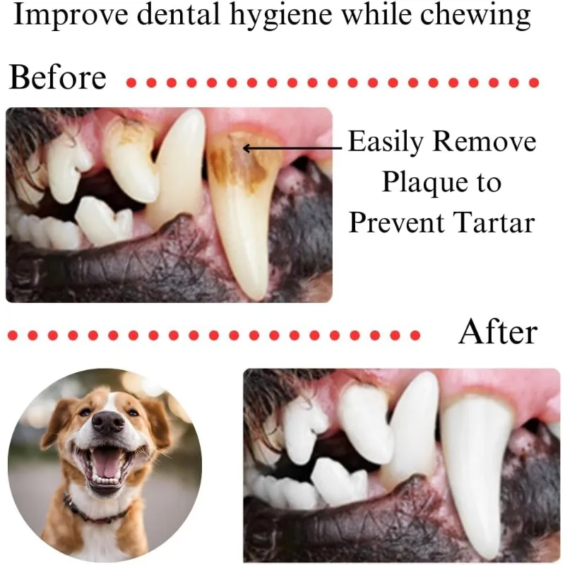 Juguete para masticar para perros en forma de hueso, juguete para masticar para la salud dental para perros medianos y grandes, juguete para masticar para perros, juguete para la dentición de cachorros - imagen 3