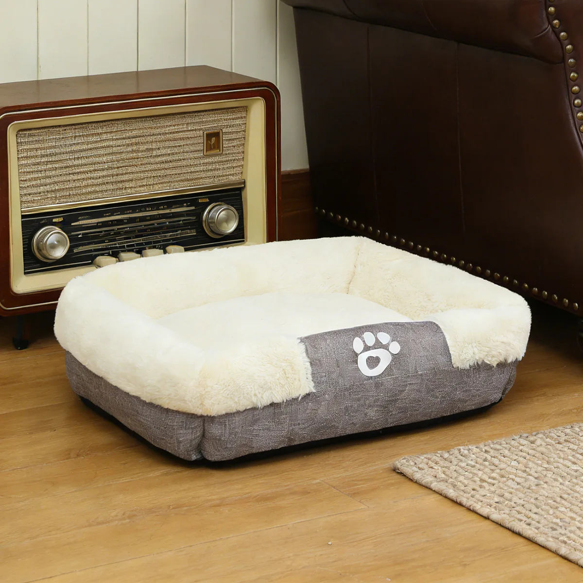 Cama de piel de conejo para perros y gatos – Acogedora y aislante - imagen 3