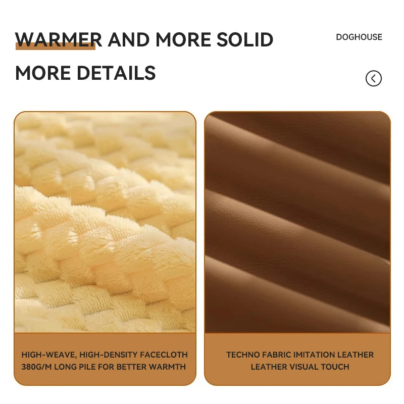 HOOPET Perrera para Perros, estera para dormir cálida de invierno, totalmente extraíble, lavable, perro grande, Golden Retriever, sofá para Perros, estera para Perros, camas para Perros de Invierno - imagen 4