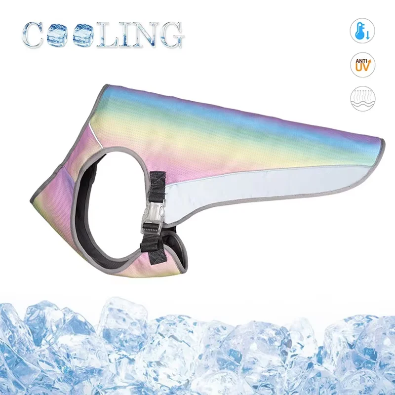 Chaleco refrescante de verano para perros, ropa de malla transpirable para perros pequeños, medianos y grandes, ropa de natación para Bulldog Francés para caminar al aire libre - imagen 5