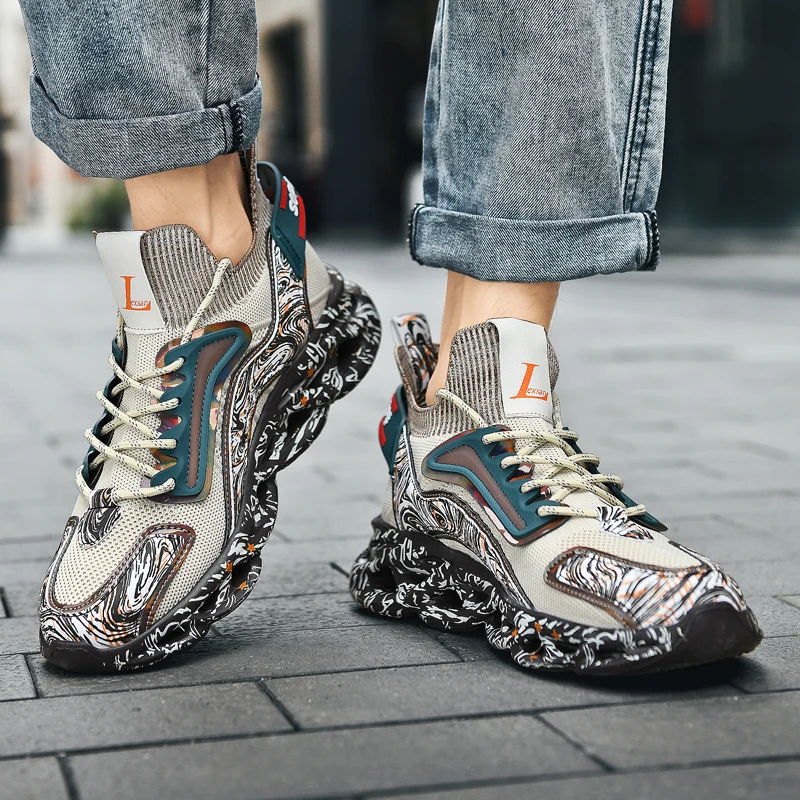 Nuevas zapatillas de deporte para hombre, zapatos informales para hombre, zapatillas de deporte de lujo para hombre, zapatos transpirables de carrera, mocasines de moda, zapatos para correr para hombre - imagen 3