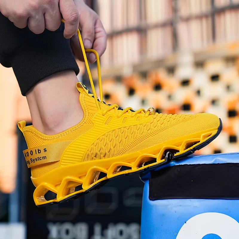 Hombres al aire libre libre correr para hombres jogging caminar zapatos deportivos de alta calidad con cordones zapatillas transpirables - imagen 4