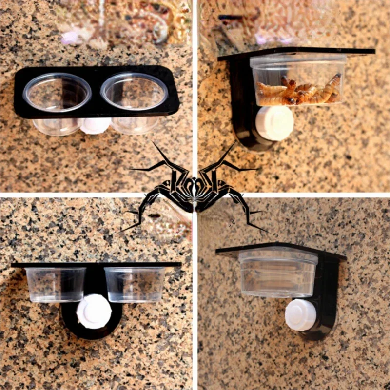 Repisa de alimentación Gecko Crested para reptiles, plato de agua y comida para lagarto, Lguana, camaleón u otros accesorios para mascotas pequeñas, suministros - imagen 2