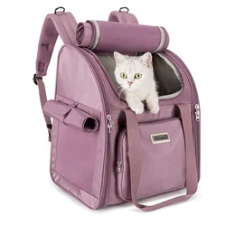 Mochila transportín de malla para gatos y perros pequeños