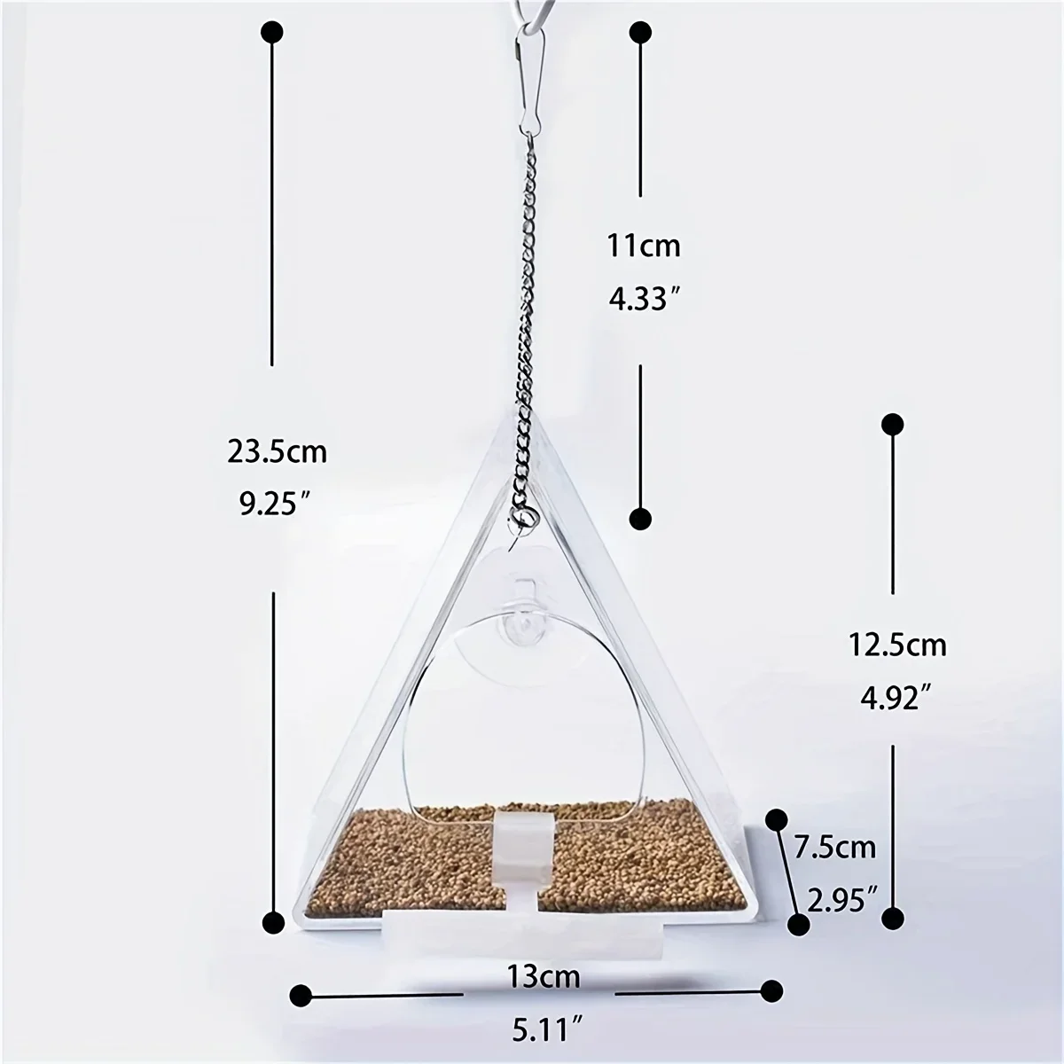 Comedero para pájaros de ventana con ventosa ultrafuerte resistente