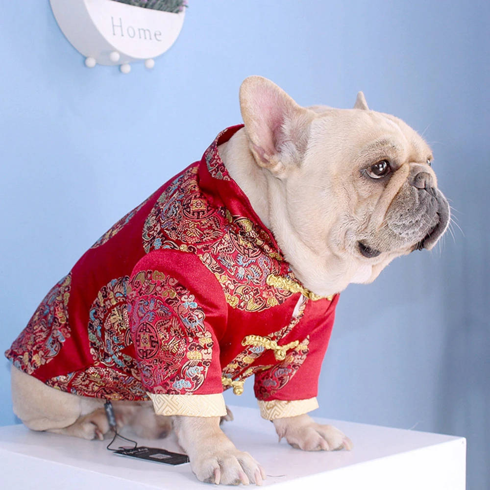 Detalles del diseño Tang del traje para mascotas