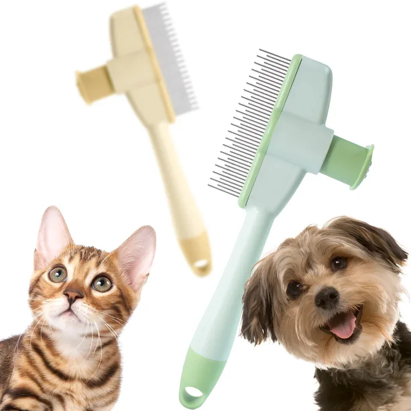 1 Uds. Cepillo de masaje para el cuidado de gatos, peine para mascotas, cepillo profesional para quitar el pelo de mascotas con nudo abierto, peine duradero para gatitos, accesorios para mascotas - imagen 3