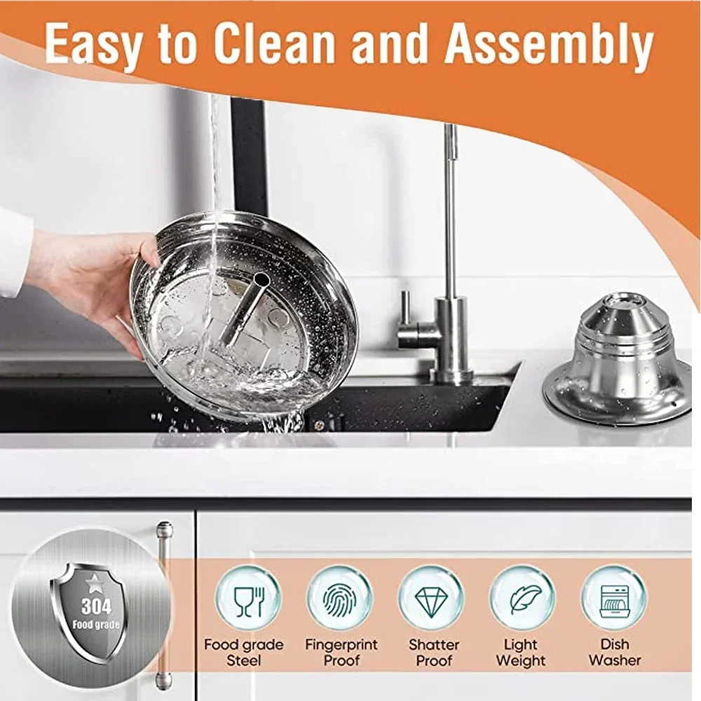 Fuente de acero inoxidable con filtro para gatos, bebedero de agua para mascotas, gatos, perros, fuentes automáticas ultrasilenciosas y bebedero con filtro para gatos - imagen 2