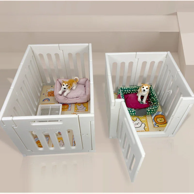 Jaula interior abierta para perros pequeños, 66CM de distancia de puerta, valla de plástico, jaula ecológica para perros, productos para mascotas, suministros, accesorios - imagen 5
