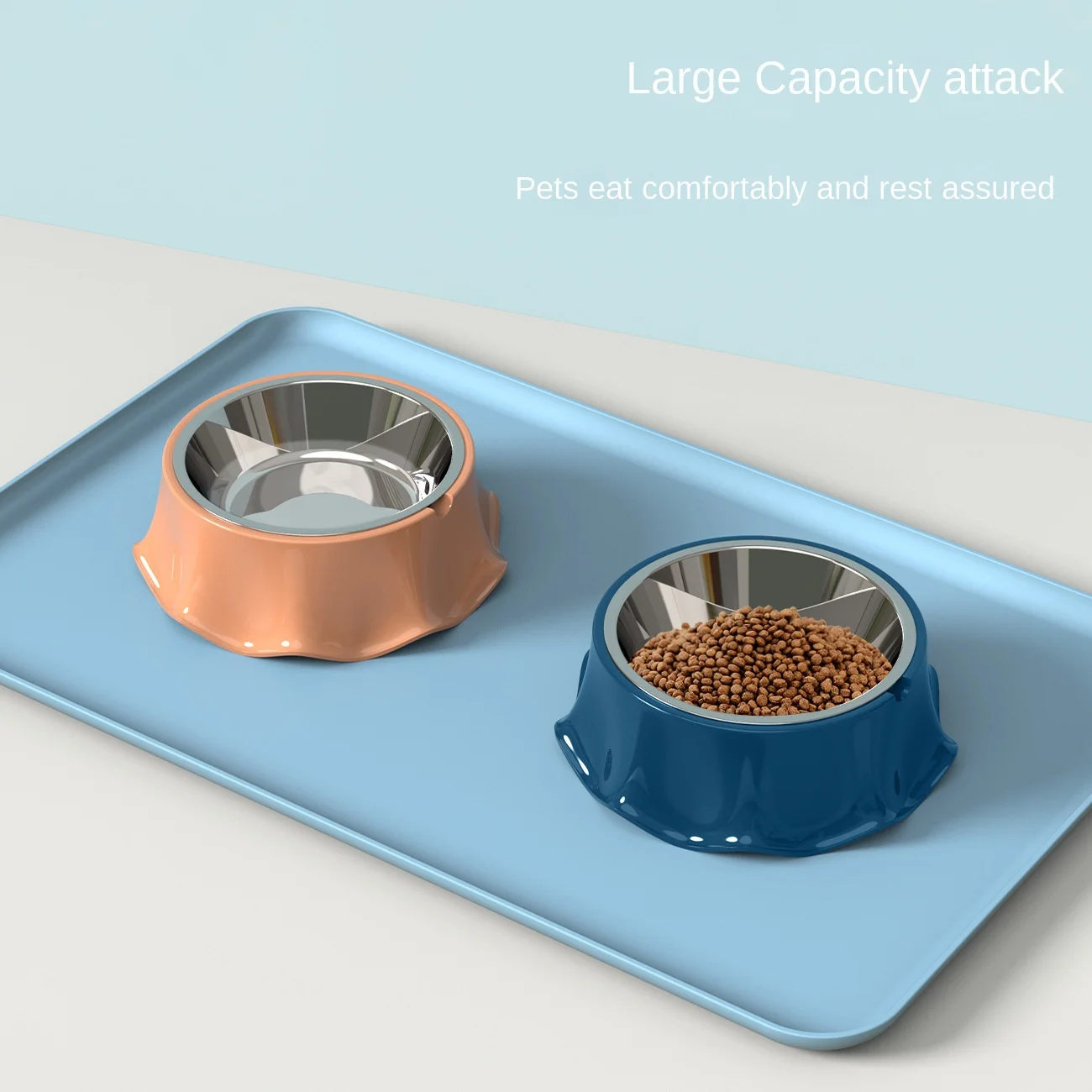 1 cuenco para gatos, cuenco creativo encantador inclinado para gatitos y cachorros, cuencos de alimentación de acero inoxidable, alimentador para beber para gatos, comederos para perros y gatos - imagen 2