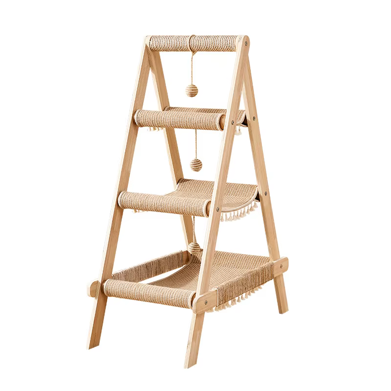 Torre para gatos multi-nivel con cueva, postes de sisal y rascadores - imagen 5