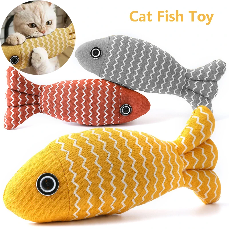 Juguetes para gatos, pez, juguete interactivo para gatos, juguete para masticar, pez de simulación, almohada para gatos, ejercicio para gatitos, juguetes para gatos de interior, Kit para gatitos - imagen 2