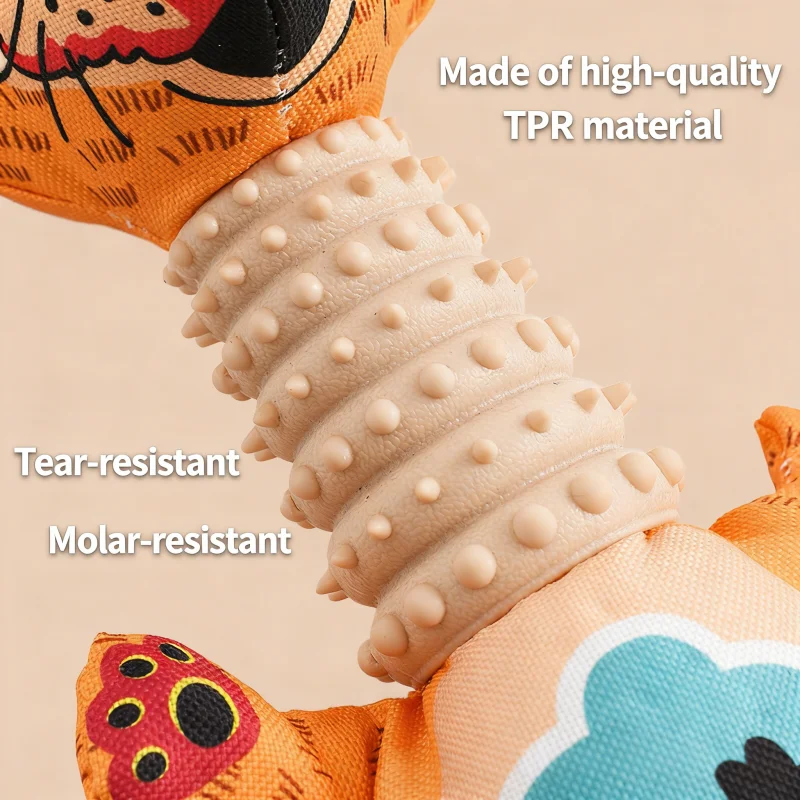 Juguete dental para perros con peluche resistente y sonido - imagen 4