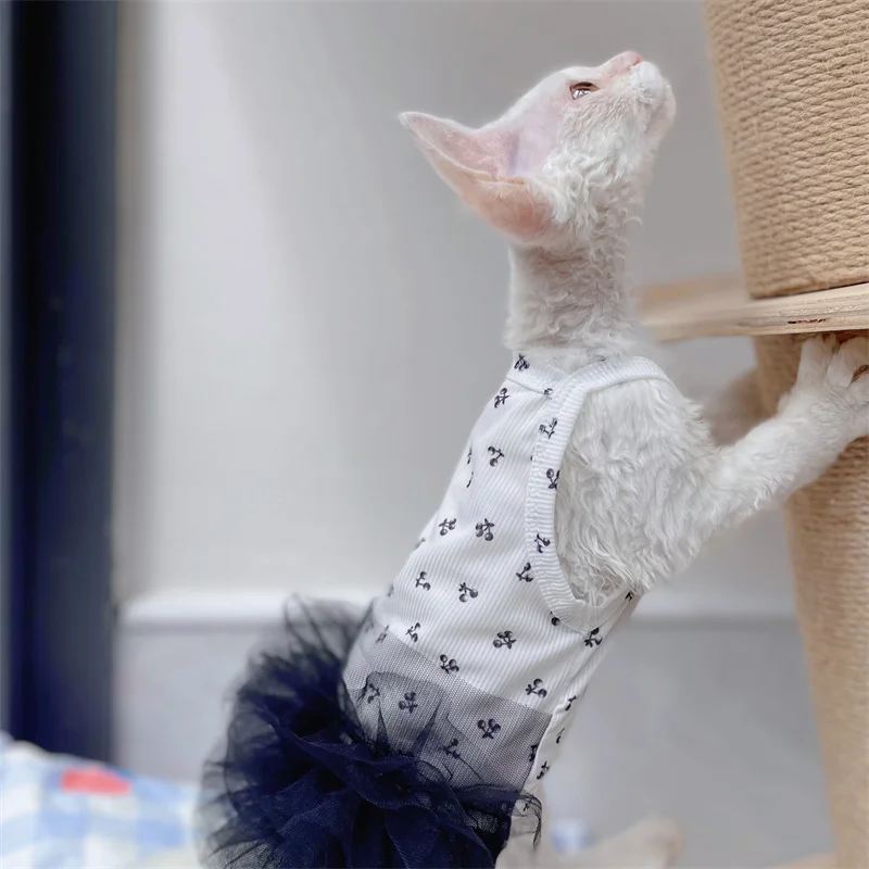 Vestido transpirable para gatos Sphynx, Devon Rex y perros - imagen 2