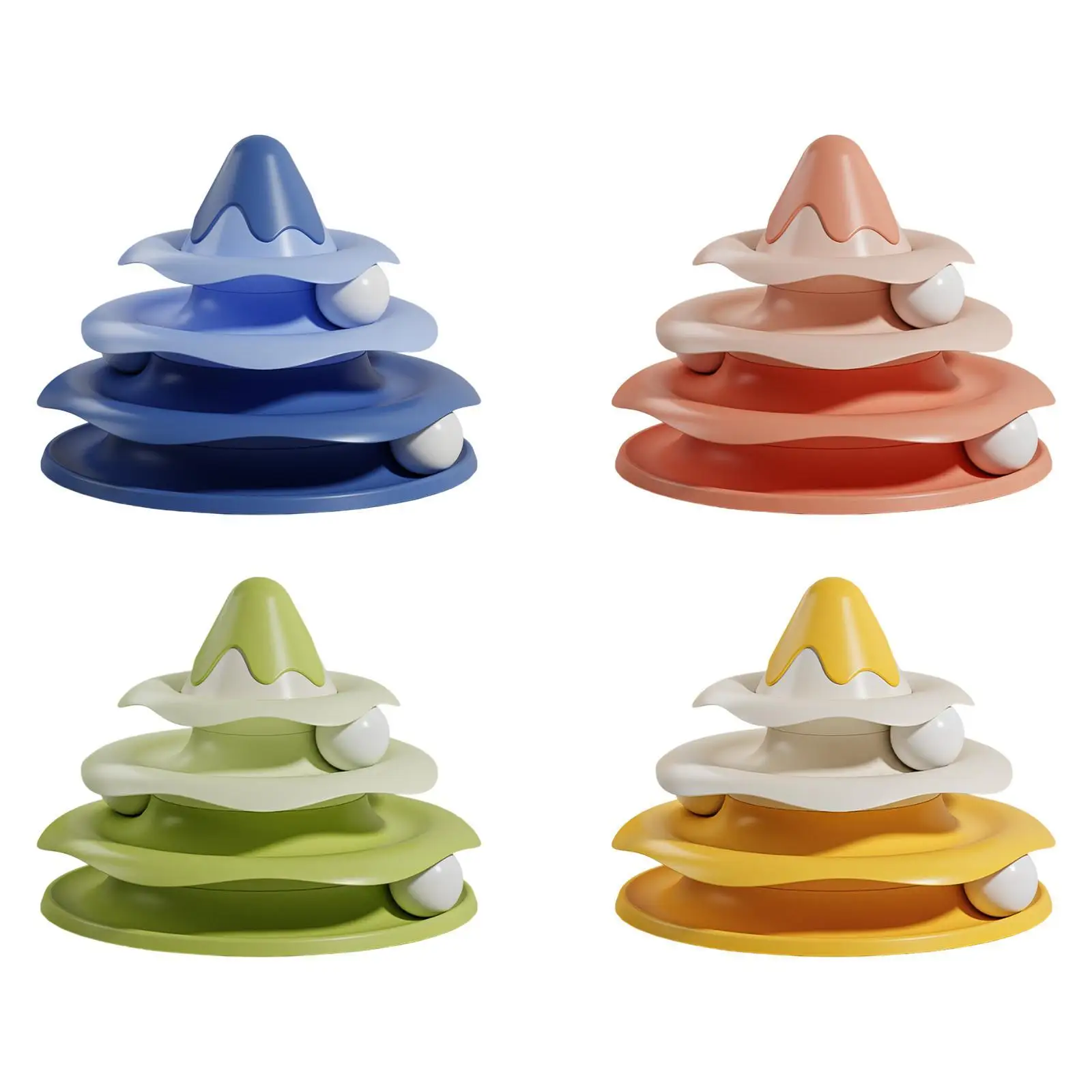 Interactive Cat Toy Detachable Washable Training Chasing Cat Track Ball Toy