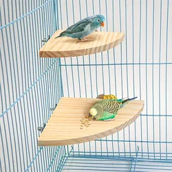 Soporte de percha de madera para loros y pájaros – Tableteo para jaula