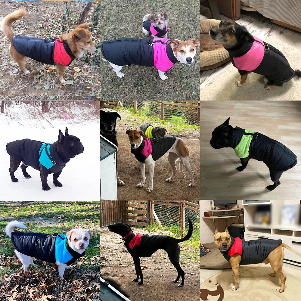 Ropa para perros grandes, chaqueta impermeable de invierno para perros medianos y grandes, disfraz a prueba de viento, abrigo cálido para mascotas, trajes de Navidad de pastor alemán - imagen 5